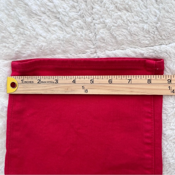 MOTHER High Rise Rambler Ankle Ribbon Red Jeans Women’s 25 1667-763 - Picture 16 of 16